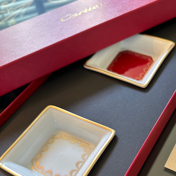 Cartier Set of Trinket Trays By Limoges Of France,All Products : American Fashion Style Bags On Sale